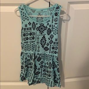 blue aztec racer back tank top from justice